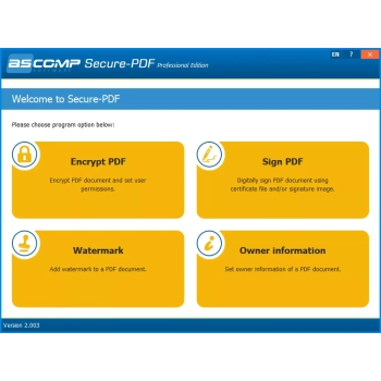 Program Secure-PDF Professional ASComp