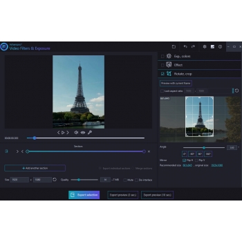 Program Video Filters and Exposure Ashampoo