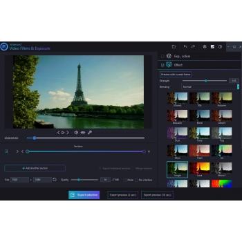Program Video Filters and Exposure Ashampoo