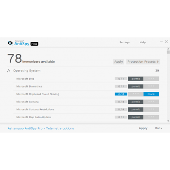 Program AntiSpy Pro Ashampoo
