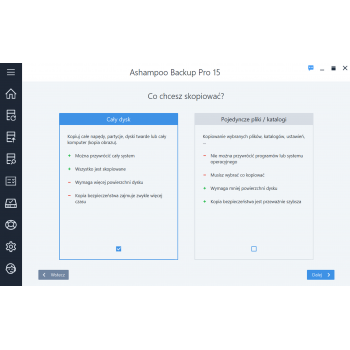 Program Backup Pro 15 Ashampoo