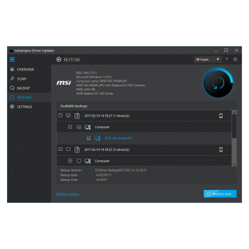 Program Driver Updater Ashampoo