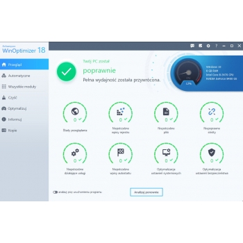 Program WinOptimizer 18 Ashampoo