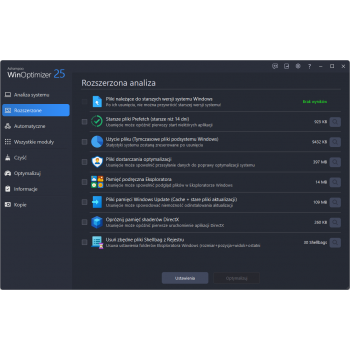 Program WinOptimizer 25 Ashampoo