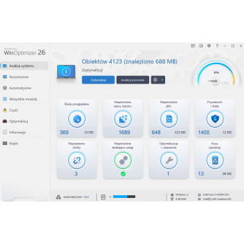 Program WinOptimizer 26 Ashampoo