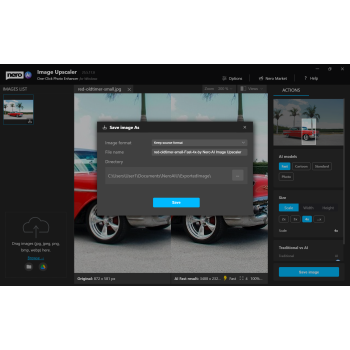 Program AI Image Upscaler Nero